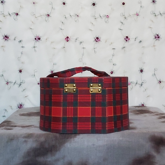Vintage Tartan Plaid Train Case / Box Purse - Picture 6 of 9